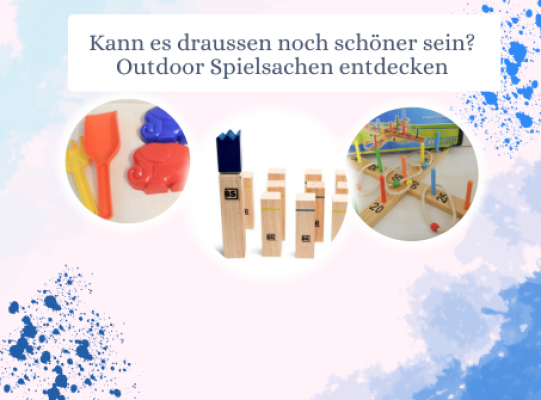 Tolle Spielsachen für draussen. Bälle, Schwimmhilfen, Tennisschläger und mehr.