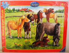 Rahmenpuzzle Ponyweide - 38 Teile