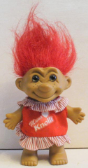 Troll mit rotem Kleid Mama Knolli