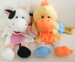 Handpuppen Ente und Kuh aus Stoff - NEU