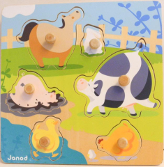 Greifpuzzle Tiere aus Holz