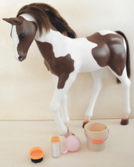 Pferd weiss/braun gross