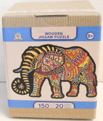 Elefant farbig aus Holz - NEU