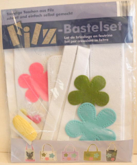 Filz Bastelset Trendige Filztaschen weiss- NEU
