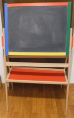 Wandtafel rot/blau/gelb