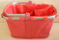 Einkaufskorb aus Stoff pink