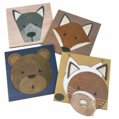 Waldtier-Puzzles 4 Stk. - NEU