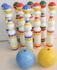 Bowling-Set aus Holz