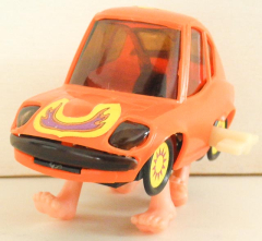 Auto orange mit Füssen