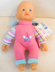 Puppe Bambolino Amore mit Mützchen und Strampler rosa - NEU