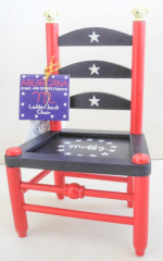 Muffy VanderBear Abearicana Stars and Stripes Furever Ladder-back Chair