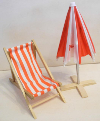 Muffy Vanderbear’s Strand-Set - Liegestuhl mit Sonnenschirm