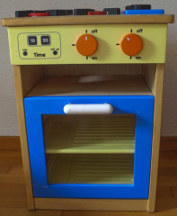 Spielküche - Kochherd mit Backofen aus Holz