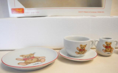 Steiff Puppen-Porzellan-Service Bären-Sujets Dekor Jackie 1953