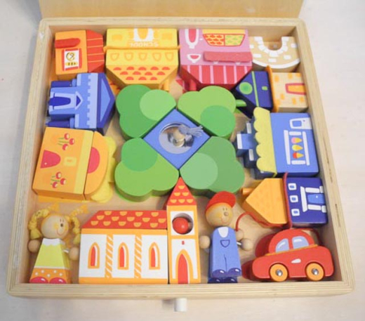 Sevi-friends City Puzzle aus Holz - fast NEU