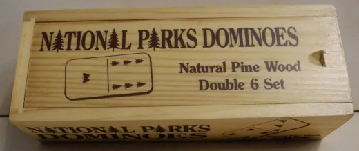 National Parks Dominoes Natural Pine Wood