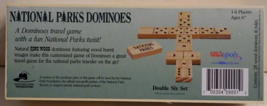 National Parks Dominoes Natural Pine Wood
