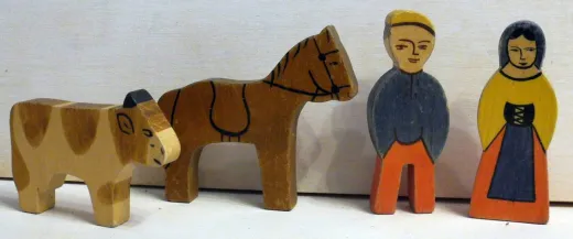 Bauernhof-Set aus Holz