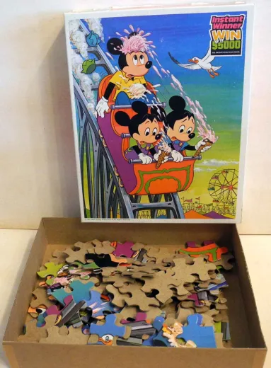 Puzzle Walt Disney Mickey Mouse auf der Achterbahn - 100 Stk.