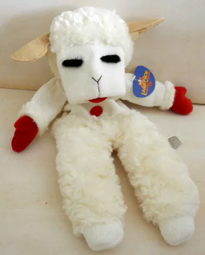 Handpuppe Lamm Lamb Chop aus Stoff - fast NEU