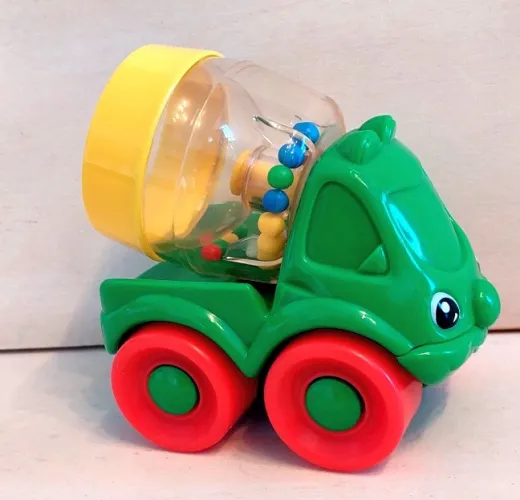 Fisher-Price Betonmischer grün mit Rasselkugeln