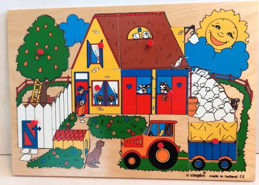 Holz-Greifpuzzle Bauernhof – 10 Teile