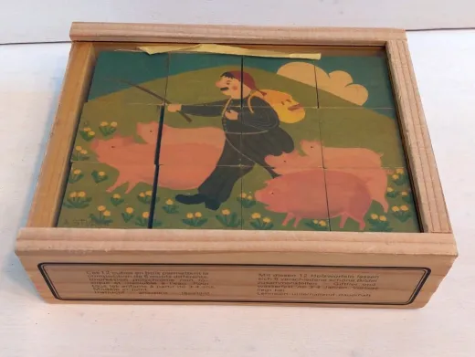 Würfelpuzzle Bauernhof – 12 Würfel - von Atelier Fischer