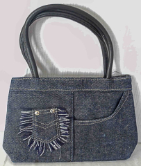 Jeans-Tasche blau