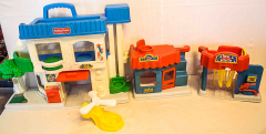 Fisher Price Little People Einkaufscenter, Imbiss und Garage