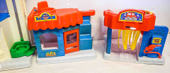 Fisher Price Little People Einkaufscenter, Imbiss und Garage