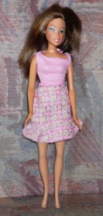 Barbie rosa gemustertem Jupe