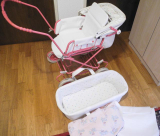 Puppenwagen weiss/pink