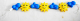 Wagenkette Sonne + Wolken gelb/blau