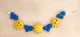 Kinderwagenkette Sonne + Wolken gelb/blau