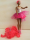 Barbie mit Perücke und Tüllrock pink