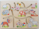 Puzzle Tiere aus Holz. Köpfe zum Schieben