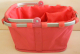 Einkaufskorb aus Stoff pink