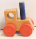 Kleine Loki aus Holz braun/rot