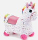 Hüpf-Einhorn weiss/rosa mit Sternen - NEU