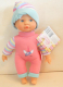 Puppe Bambolino Amore mit Mützchen und Strampler rosa - NEU