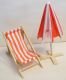 Muffy Vanderbear’s Strand-Set - Liegestuhl mit Sonnenschirm