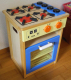 Spielküche - Kochherd mit Backofen aus Holz