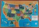 Authentic Map on Wood of the United States