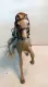 Barbie Pferd hellbraun mit langer Mähne, Sattel und Zaumzeug