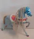 Barbie Pferd grau mit Schabracke und Glöckchen