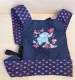 Puppentragsack blau/pink mit Elefantenmotiv von Bayer Design