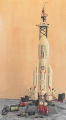 Weltraum Rakete mit Basisstation Nr. 6195