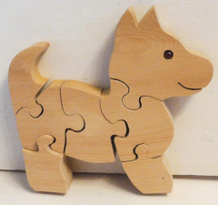 Puzzle Hund aus Holz
