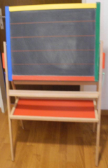 Wandtafel rot/blau/gelb