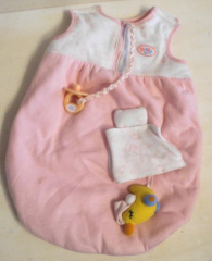 Baby Born Schlafsack rosa/weiss
